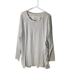 Zuda 3X Cream Front Zip‎ Long Sleeve Top